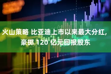 火山策略 比亚迪上市以来最大分红, 豪掷 120 亿元回报股东